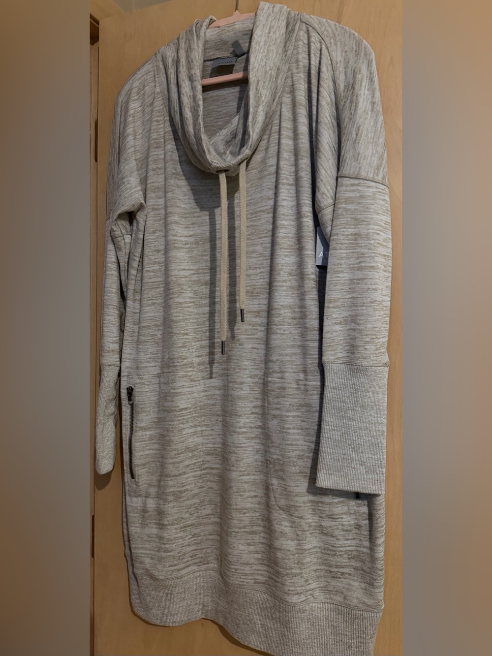 NWT Athleta Sz L knit cowl neck LS dress